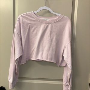 Boutique Light Pink Cropped Crewneck Size S-M